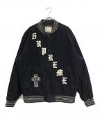 SUPREMEシュプリーム）の古着「OLD ENGLISH CORDUROY VARSITY JACKET」｜ブラック
