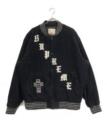 SUPREME（シュプリーム）の古着「OLD ENGLISH CORDUROY VARSITY JACKET」｜ブラック