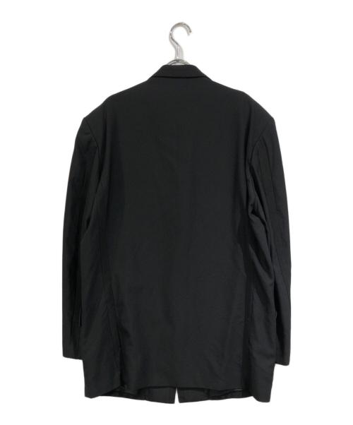 LQ...MEN（エルキューメン）LQ...MEN (エルキューメン) ストライプデザイン4Bジャケット ブラック サイズ:SIZE Mの古着・服飾アイテム