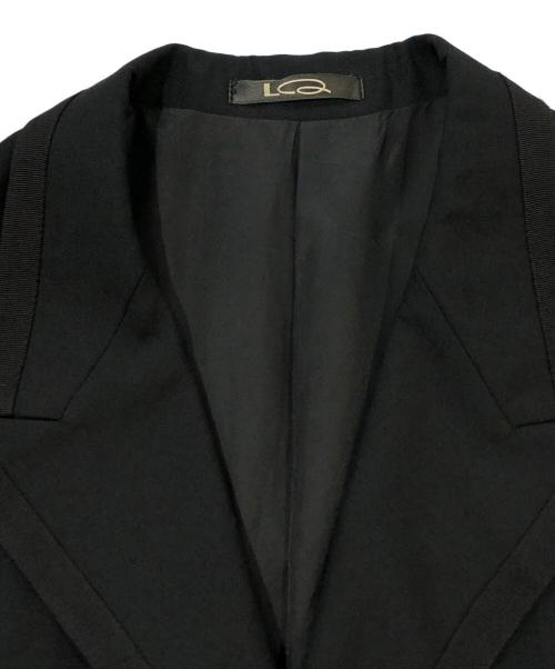 LQ...MEN（エルキューメン）LQ...MEN (エルキューメン) ストライプデザイン4Bジャケット ブラック サイズ:SIZE Mの古着・服飾アイテム