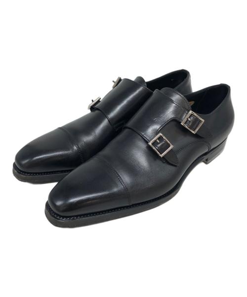 Santoni（サントーニ）Santoni (サントーニ) ダブルモンクストラップシューズ ブラック サイズ:SIZE 6.5の古着・服飾アイテム