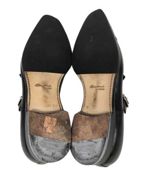 Santoni（サントーニ）Santoni (サントーニ) ダブルモンクストラップシューズ ブラック サイズ:SIZE 6.5の古着・服飾アイテム