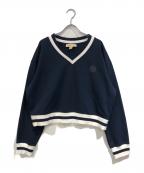 MICHAEL MICHAEL KORSマイケル マイケルコース）の古着「Cotton Blend Knit Sweater」｜ネイビー