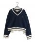 MICHAEL MICHAEL KORS（マイケル マイケルコース）の古着「Cotton Blend Knit Sweater」｜ネイビー