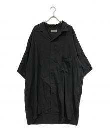 Yohji Yamamoto pour homme（ヨウジヤマモト プールオム）の古着「セルロース半袖シャツ」｜ブラック