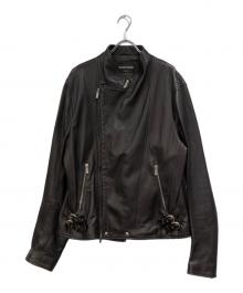EMPORIO ARMANI（エンポリオ アルマーニ）の古着「ダブルライダースジャケット」｜ブラウン