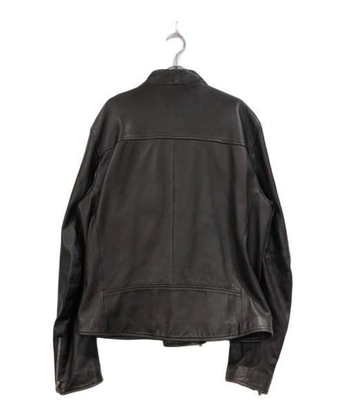 EMPORIO ARMANI（エンポリオ アルマーニ）EMPORIO ARMANI (エンポリオ アルマーニ) ダブルライダースジャケット ブラウン サイズ:SIZE 56の古着・服飾アイテム