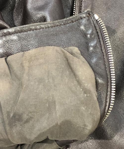 EMPORIO ARMANI（エンポリオ アルマーニ）EMPORIO ARMANI (エンポリオ アルマーニ) ダブルライダースジャケット ブラウン サイズ:SIZE 56の古着・服飾アイテム