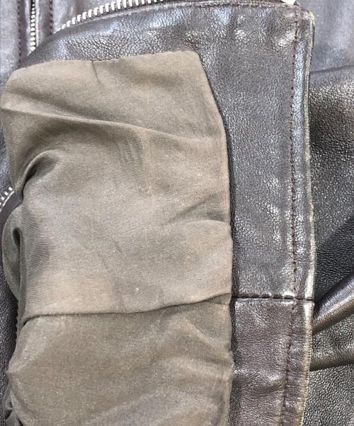 EMPORIO ARMANI（エンポリオ アルマーニ）EMPORIO ARMANI (エンポリオ アルマーニ) ダブルライダースジャケット ブラウン サイズ:SIZE 56の古着・服飾アイテム