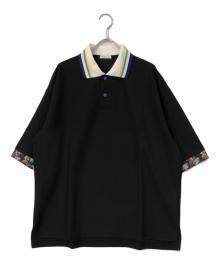 HERALBONY（ヘラルボニー）の古着「ニットコンビポロ「海の図鑑」」｜ブラック