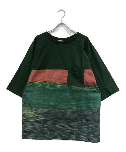 HERALBONYHERALBONY（ヘラルボニー）HERALBONYHERALBONY (ヘラルボニー) バルーンポケットT「無題」 グリーン サイズ:SIZE Freeの古着・服飾アイテム