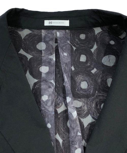 HERALBONY（ヘラルボニー）HERALBONY (ヘラルボニー) クールメッシュジャケット「（無題）（丸）」 ブラック サイズ:SIZE Lの古着・服飾アイテム