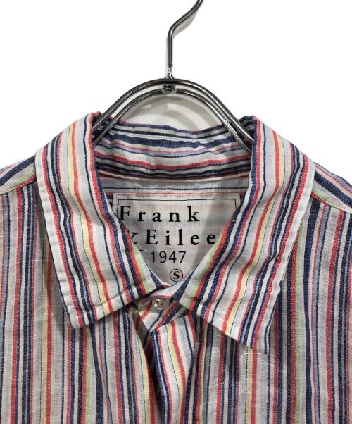 Frank&Eileen（フランクアンドアイリーン）Frank&Eileen (フランクアンドアイリーン) FINBARイタリアンリネン マルチカラーストライプ シャツ レッド サイズ:SIZE Sの古着・服飾アイテム