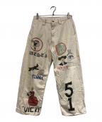 WESTOVERALLS×Are You Differentウエストオーバーオールズ×アーユーディファレント）の古着「MEMORIAL TROUSERS」｜アイボリー