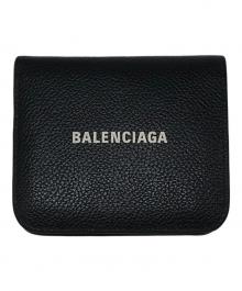 BALENCIAGA（バレンシアガ）の古着「ロゴ2つ折り財布」｜ブラック