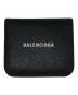 BALENCIAGA（バレンシアガ）の古着「ロゴ2つ折り財布」｜ブラック