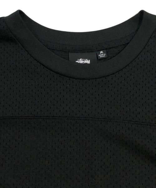stussy（ステューシー）stussy (ステューシー) メッシュ半袖カットソー ブラック サイズ:SIZE Mの古着・服飾アイテム
