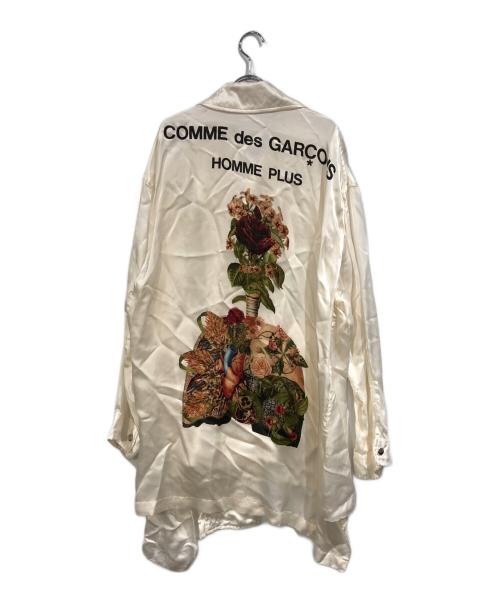 COMME des GARCONS HOMME PLUS（コムデギャルソンオムプリュス）COMME des GARCONS HOMME PLUS (コムデギャルソンオムプリュス) キュプラ 捻れシャツコート ホワイト サイズ:SIZE XSの古着・服飾アイテム
