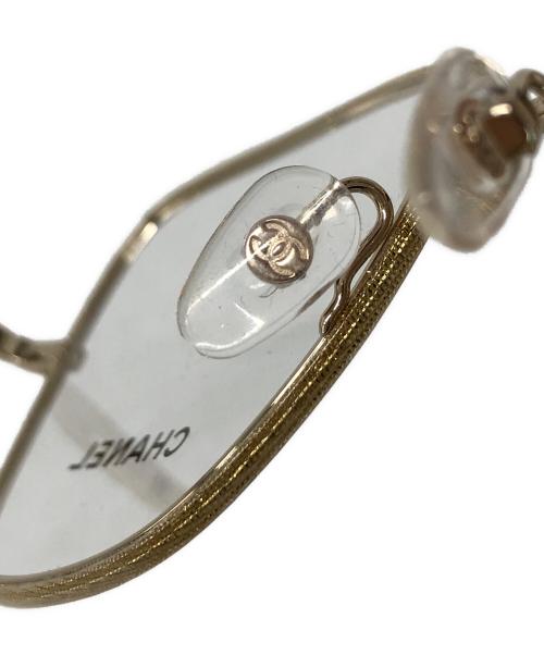 CHANEL（シャネル）CHANEL (シャネル) スクエアフレーム眼鏡 ゴールド サイズ:SIZE 53口16の古着・服飾アイテム