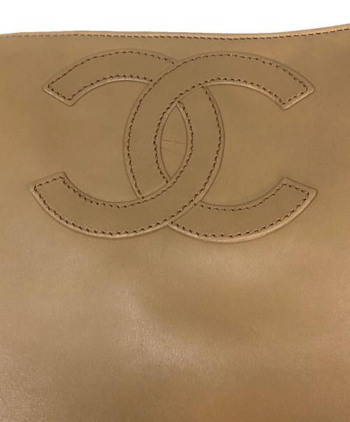 CHANEL（シャネル）CHANEL (シャネル) ココマーク/ラムスキントートバッグ ベージュの古着・服飾アイテム