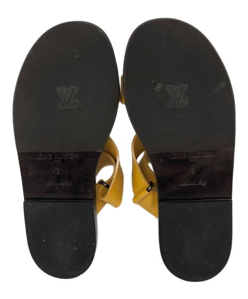 LOUIS VUITTON（ルイ ヴィトン）LOUIS VUITTON (ルイ ヴィトン) レザービーチサンダル イエロー サイズ:SIZE 8の古着・服飾アイテム