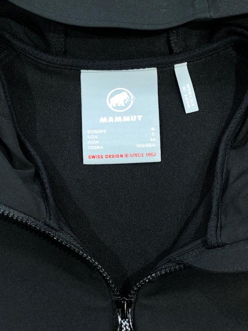 MAMMUT（マムート）MAMMUT (マムート) MACUN 2.0 ソフトシェル フーデッド ジャケット ブラック サイズ:SIZE Mの古着・服飾アイテム