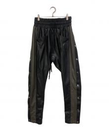 CVTVLIST（カタリスト）の古着「LEATHER SIDESNAP PANTS」｜ブラック