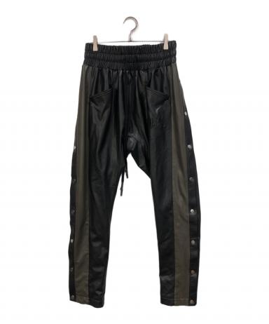 中古・古着通販】CVTVLIST (カタリスト) LEATHER SIDESNAP PANTS