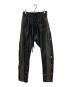 CVTVLIST（カタリスト）の古着「LEATHER SIDESNAP PANTS」｜ブラック