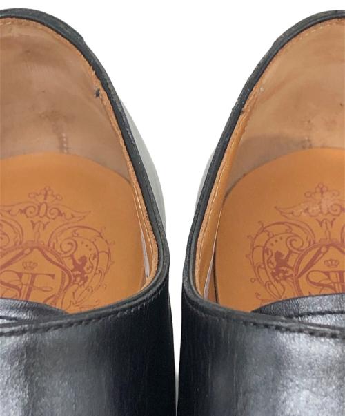SHETLAND FOX（シェットランドフォックス）SHETLAND FOX (シェットランドフォックス) ダブルモンクストラップシューズ ブラック サイズ:SIZE 7の古着・服飾アイテム