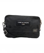 PORTER×COMME des GARCONS HOMMEポーター×コムデギャルソン オム）の古着「コーデュラエステルオックスショルダーバッグ」｜ブラック