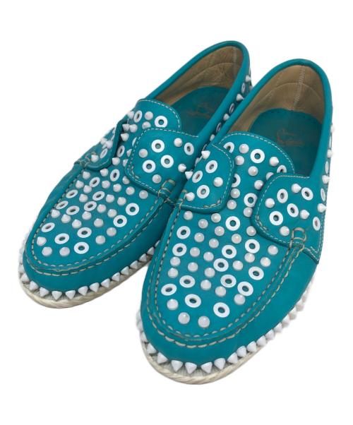 Christian Louboutin（クリスチャン・ルブタン）Christian Louboutin (クリスチャン・ルブタン) YACHT スパイクローファー ブルー サイズ:42　1/2の古着・服飾アイテム