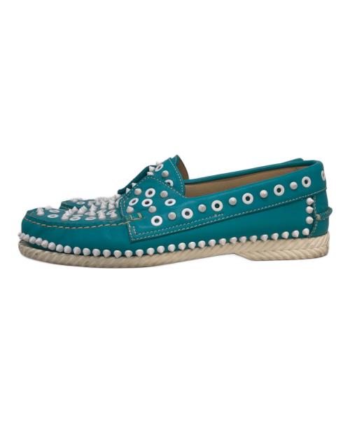Christian Louboutin（クリスチャン・ルブタン）Christian Louboutin (クリスチャン・ルブタン) YACHT スパイクローファー ブルー サイズ:42　1/2の古着・服飾アイテム