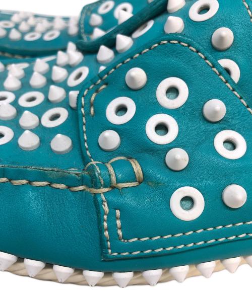 Christian Louboutin（クリスチャン・ルブタン）Christian Louboutin (クリスチャン・ルブタン) YACHT スパイクローファー ブルー サイズ:42　1/2の古着・服飾アイテム
