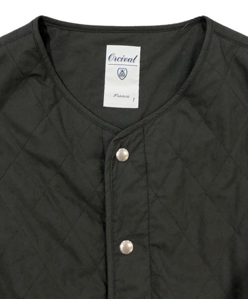 ORCIVAL（オーシバル）ORCIVAL (オーシバル) インサレーション カラーレス ショート キルトジャケット グレー サイズ:SIZE1の古着・服飾アイテム