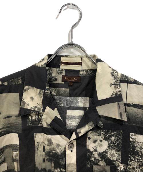 Paul Smith COLLECTION（ポールスミス コレクション）Paul Smith COLLECTION (ポールスミス コレクション) 総柄シャツ ベージュ×ブラック サイズ:SIZE Lの古着・服飾アイテム