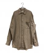 Maison Margielaメゾンマルジェラ）の古着「ウールアンゴラブレンド比翼シャツ」｜ベージュ