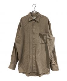 Maison Margiela（メゾンマルジェラ）の古着「ウールアンゴラブレンド比翼シャツ」｜ベージュ