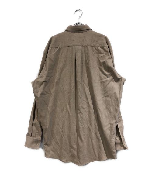 Maison Margiela（メゾンマルジェラ）Maison Margiela (メゾンマルジェラ) ウールアンゴラブレンド比翼シャツ ベージュ サイズ:SIZE 42の古着・服飾アイテム