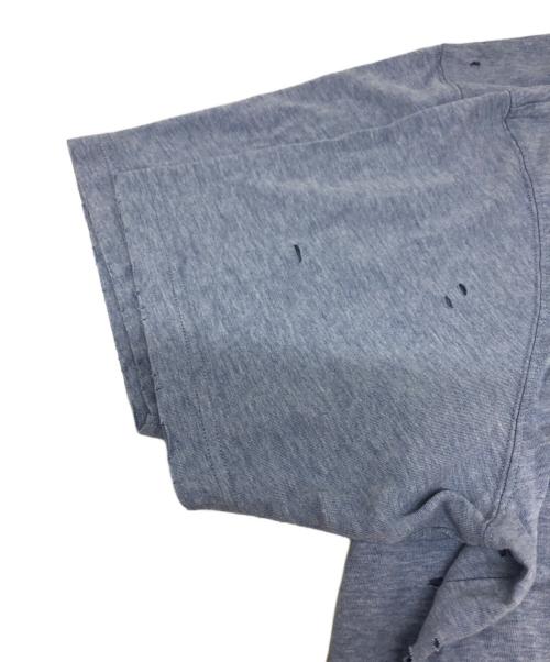 Acne studios（アクネ ストゥディオズ）ACNE STUDIOS (アクネ ストゥディオズ) ダメージロゴTシャツ ブルー サイズ:SIZE Sの古着・服飾アイテム