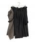 yohji yamamoto+Noir (ヨウジヤマモトプリュスノアール) アシメプリーツスカートサロペット グレー×ブラック サイズ:SIZE 2：15000円