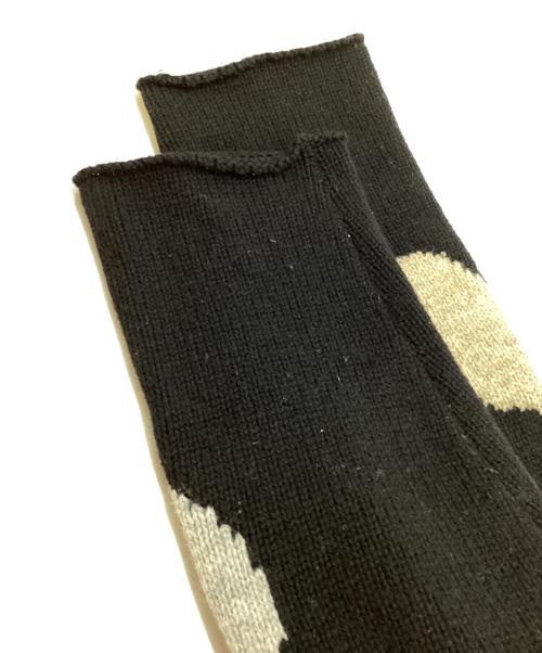 Yohji Yamamoto pour homme（ヨウジヤマモト プールオム）Yohji Yamamoto pour homme (ヨウジヤマモト プールオム) 侍ジャガードプルオーバーニット(糞) ブラック×グレー サイズ:SIZE 3の古着・服飾アイテム