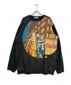 YOHJI YAMAMOTO×MITSUKOSHIヨウジヤマモト×ミツコシ）の古着「アーカイブ柄セーター」｜ブラック