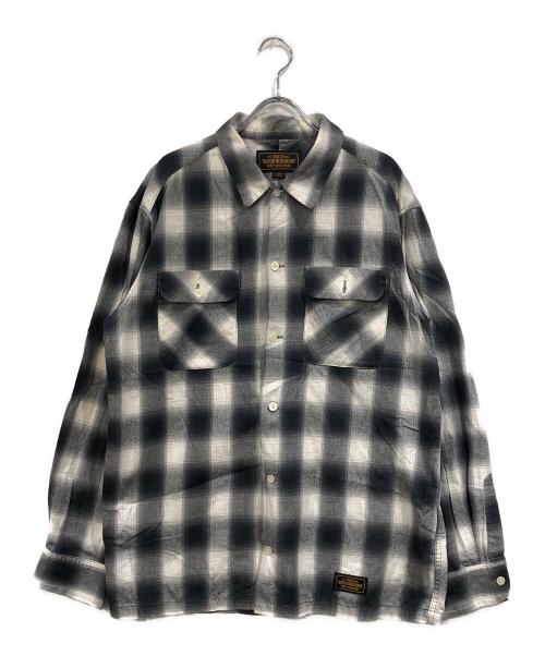 NEIGHBORHOOD（ネイバーフッド）NEIGHBORHOOD (ネイバーフッド) チェックシャツ ホワイト×グレー サイズ:SIZE Lの古着・服飾アイテム