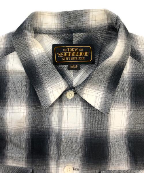 NEIGHBORHOOD（ネイバーフッド）NEIGHBORHOOD (ネイバーフッド) チェックシャツ ホワイト×グレー サイズ:SIZE Lの古着・服飾アイテム