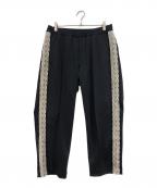 SASQUATCHfabrix.サスクワッチファブリックス）の古着「LACE TAPE TRACK PANTS」｜ブラック