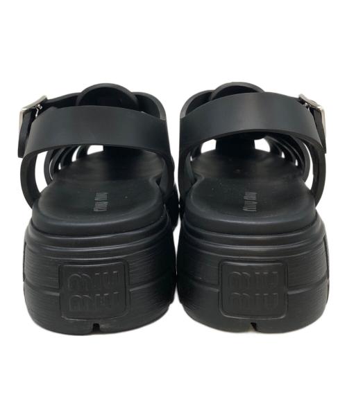 MIU MIU（ミュウミュウ）MIU MIU (ミュウミュウ) ラバーフィッシャーマンサンダル ブラック サイズ:SIZE 39の古着・服飾アイテム