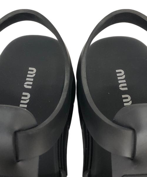 MIU MIU（ミュウミュウ）MIU MIU (ミュウミュウ) ラバーフィッシャーマンサンダル ブラック サイズ:SIZE 39の古着・服飾アイテム