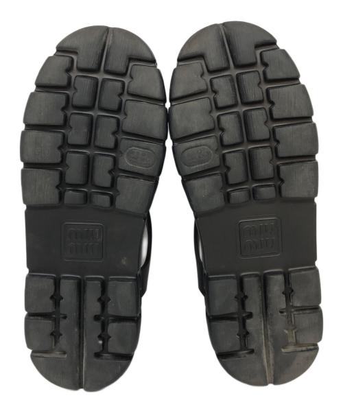 MIU MIU（ミュウミュウ）MIU MIU (ミュウミュウ) ラバーフィッシャーマンサンダル ブラック サイズ:SIZE 39の古着・服飾アイテム