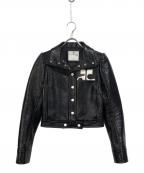 courreges×10 corso comoクレージュ×ディエチ コルソコモ）の古着「リエディション ビニール ジャケット」｜ブラック